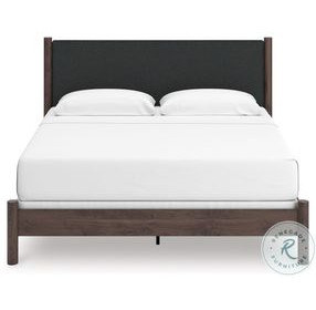 Cadmori Brown King Upholstered Panel Bed