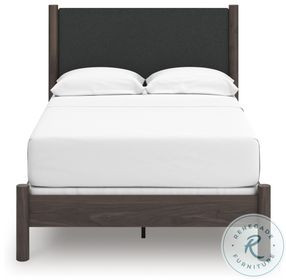 Cadmori Brown Full Upholstered Panel Bed