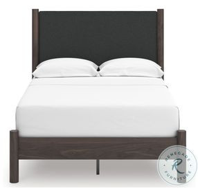 Cadmori Brown Full Upholstered Panel Platform Bed