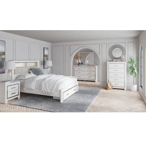 Altyra White Bookcase Storage Bedroom Set
