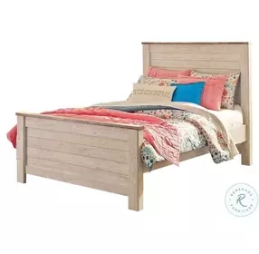 Willowton Whitewash Full Panel Bed