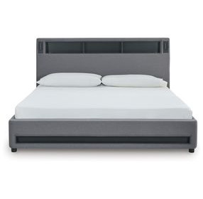 Wronske Gray King Upholstered Bed