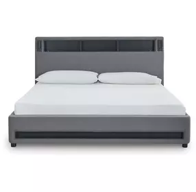 Cayberry Gray Queen Upholstered Bed