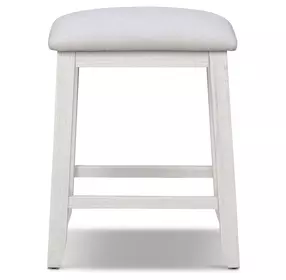 Surfside Gray Performance Fabric Upholstered Backless Counter Height Stool