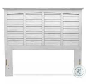 Bay Harbor Distressed White Queen Headboard