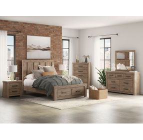Contoura Light Brown Storage Panel Bedroom Set
