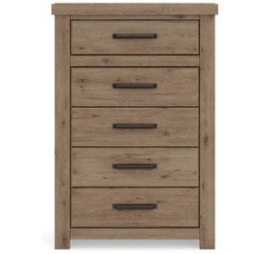 Contoura Natural Rustic 5 Drawer Chest