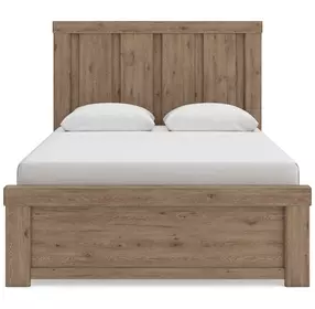 Garistyn Light Brown Queen Panel Bed