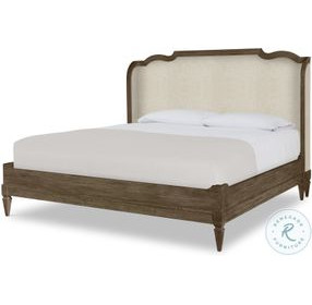 Nichole Brown Rustic And Beiges Upholstered King Platform Bed