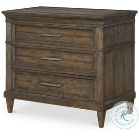 Montgomery Brown Rustic 3 Drawer Nightstand with USB Charging