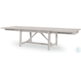 Walton White Rustic Rustic 86" Extendable Dining Table