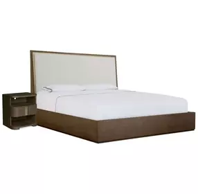 Carino Cocoa and Beige Upholstered Panel Bedroom Set