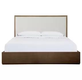 Carino Cocoa and Beige California King Upholstered Panel Bed