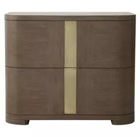 Carino Cocoa and Gold 2 Drawer Nightstand