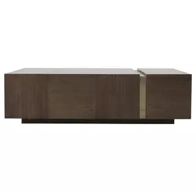Carino Cocoa and Gold Rectangular Cocktail Table