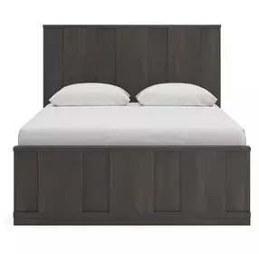 Agrander Dark Brown Queen Panel Platform Bed