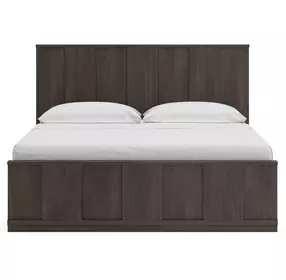 Agrander Dark Brown King Panel Platform Bed
