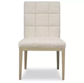 Carino Sand Cerused and Beige Upholstered Dining Side Chair
