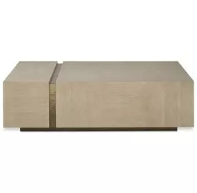 Carino Sand Cerused and Gold Rectangular Cocktail Table