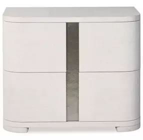 Carino Frost and Gray 2 Drawer Nightstand