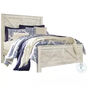 Bellaby Whitewash Queen Crossbuck Panel Bed