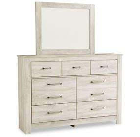 Bellaby Whitewash 7 Drawer Dresser and Rectangular Mirror