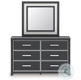Ravalori Black Dresser with Mirror