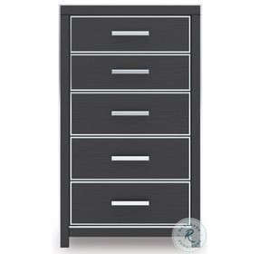 Ravalori Black 5 Drawer Chest