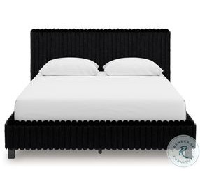 Ravalori Black Queen Upholstered Bed