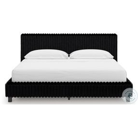 Ravalori Black California King Upholstered Bed