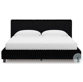 Ravalori Black King Upholstered Bed