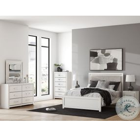 Ravalori White Panel Upholstered Bedroom Set