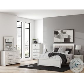 Ravalori White Upholstered Panel Bedroom Set