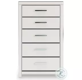 Ravalori White 5 Drawer Chest