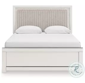 Ravalori White Queen Upholstered Panel Bed