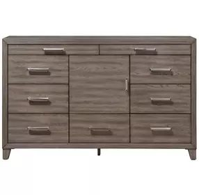 Harrisburg Walnut 9 Drawer Dresser