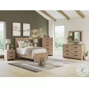 Sanginlane Tan Youth Panel Bedroom Set