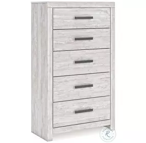 Cayboni Whitewash Five Drawer Chest