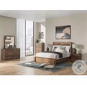 Hollinaze Walnut Brown Panel Bedroom Set