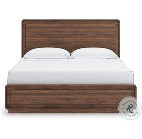 Hollinaze Walnut Brown King Panel Bed