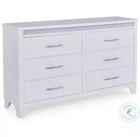 Frostlyn White 6 Drawer Dresser