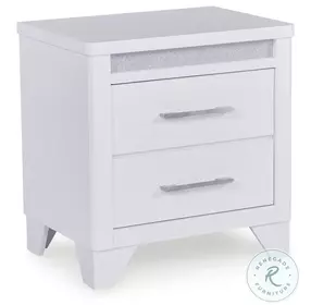 Frostlyn White 2 Drawer Nightstand