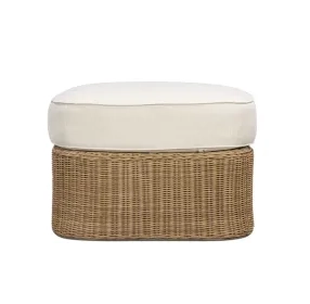 Axel Cream Performance Fabric Upholstered Outdoor Square Ottoman