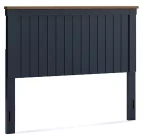Landocken Dark Slate Blue and Light Brown Queen Panel Headboard