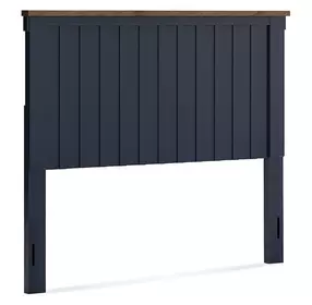 Landocken Dark Slate Blue and Light Brown Full Panel Headboard