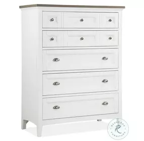 Heron Cove Chalk White And Dovetail Grey Drawer Chest