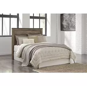 Trinell Warm Rustic Plank Queen Panel Headboard