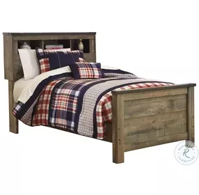 Trinell Brown Twin Bookcase Bed