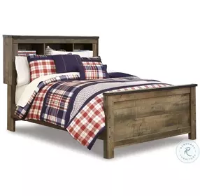 Trinell Brown Full Bookcase Panel Bed