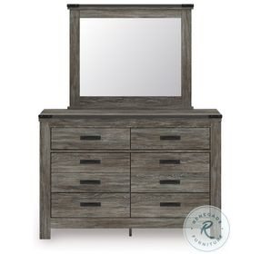 Frandern Gray Dresser with Mirror